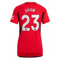 Dámy Fotbalový dres Manchester United Luke Shaw #23 2023-24 Domácí Krátký Rukáv